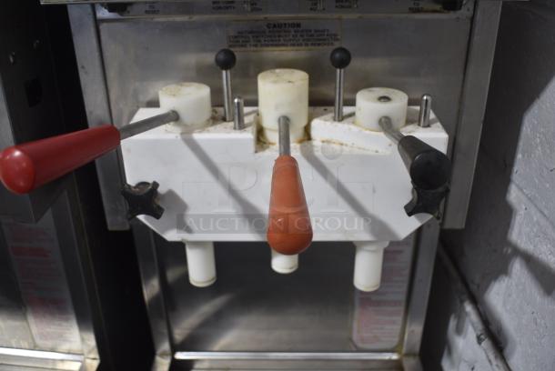 Duke 957R-132C Stainless Steel Commercial Floor Style 2 Flavor w/ Twist Soft Serve Ice Cream Machine on Commercial Casters. 208/230 Volts, 3 Phase. - Image 4 of 8