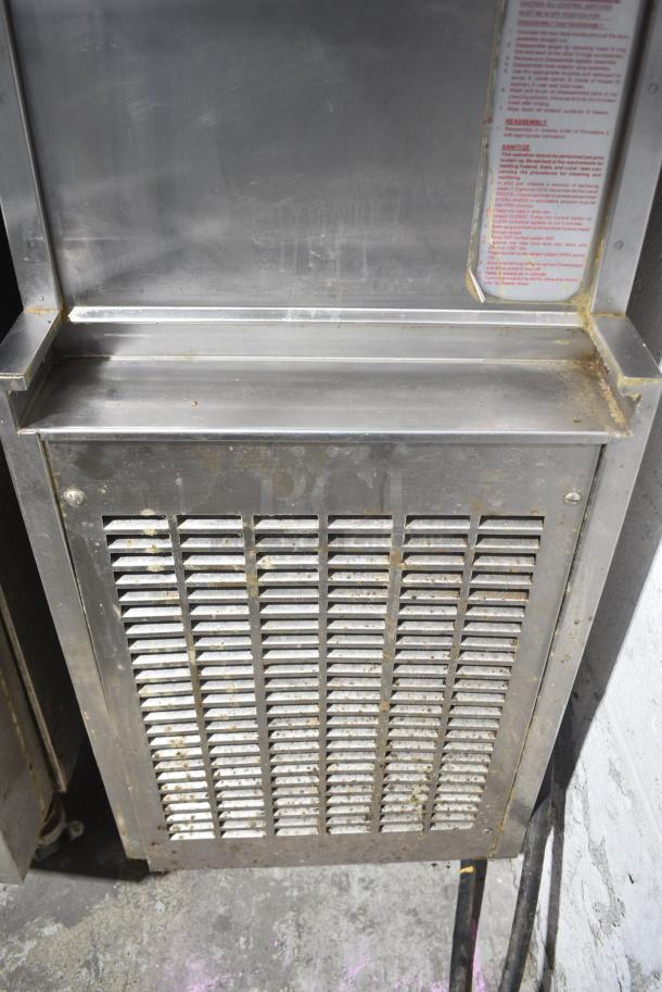 Duke 957R-132C Stainless Steel Commercial Floor Style 2 Flavor w/ Twist Soft Serve Ice Cream Machine on Commercial Casters. 208/230 Volts, 3 Phase. - Image 5 of 8