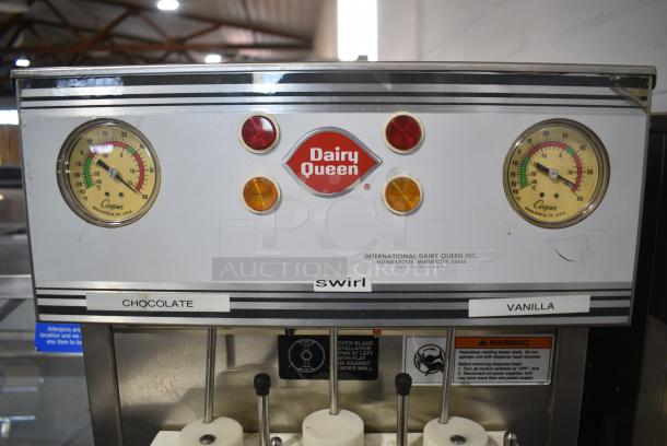 Duke 957R-132C Stainless Steel Commercial Floor Style 2 Flavor w/ Twist Soft Serve Ice Cream Machine on Commercial Casters. 208/230 Volts, 3 Phase. - Image 4 of 9