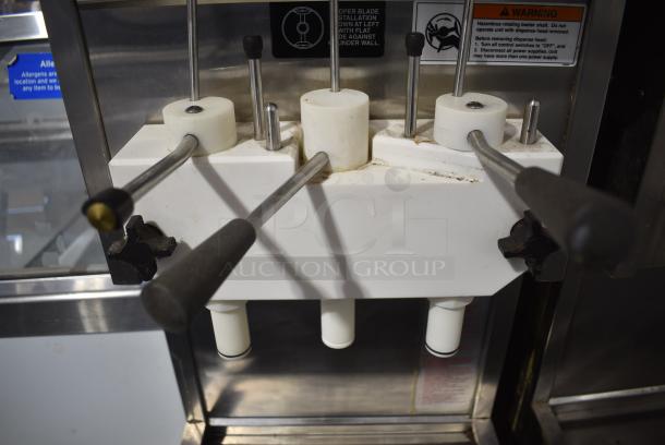 Duke 957R-132C Stainless Steel Commercial Floor Style 2 Flavor w/ Twist Soft Serve Ice Cream Machine on Commercial Casters. 208/230 Volts, 3 Phase. - Image 5 of 9