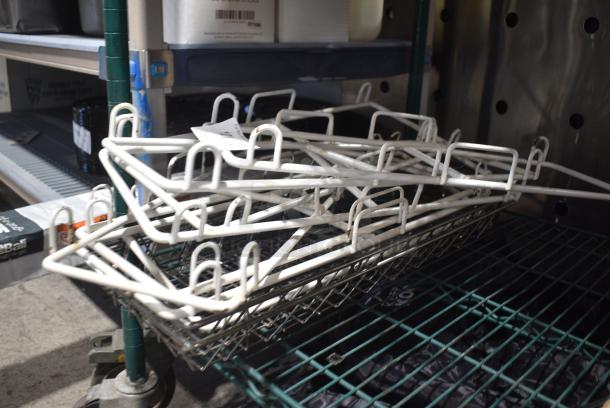 ALL ONE MONEY! Lot of White Brackets and Metal Wire Baskets - Image 1 of 3