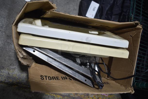 ALL ONE MONEY! Lot of Various Parts to Ice Cream Machine Including Drip Tray - Image 1 of 8