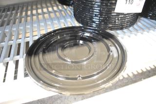 ALL ONE MONEY! Lot of Black Plastic Round Trays