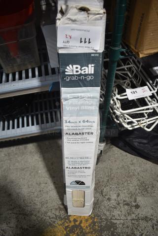 2 NEW! Bali Alabaster Light Filtering Blinds. 2 Times Your Bid!