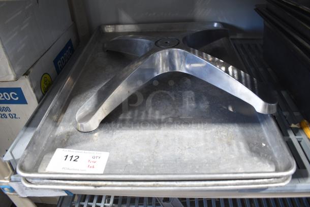 ALL ONE MONEY! Tier Lot of Various Items Including Stainless Steel Drop In Bins, Metal Baking Pans - Image 2 of 5