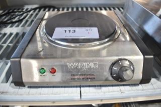 Waring SB30 Metal Countertop Electric Powered Single Burner Range. 115 Volts, 1 Phase.