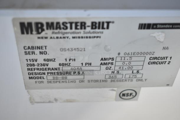 Master-Bilt DD-88 Metal Commercial Ice Cream Dipping Cabinet. 115/208-230 Volts, 1 Phase. Tested and Powers On But Does Not Get Cold - Image 6 of 8
