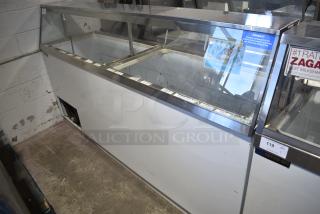 Metal Commercial Ice Cream Dipping Cabinet. Tested and Does Not Power On