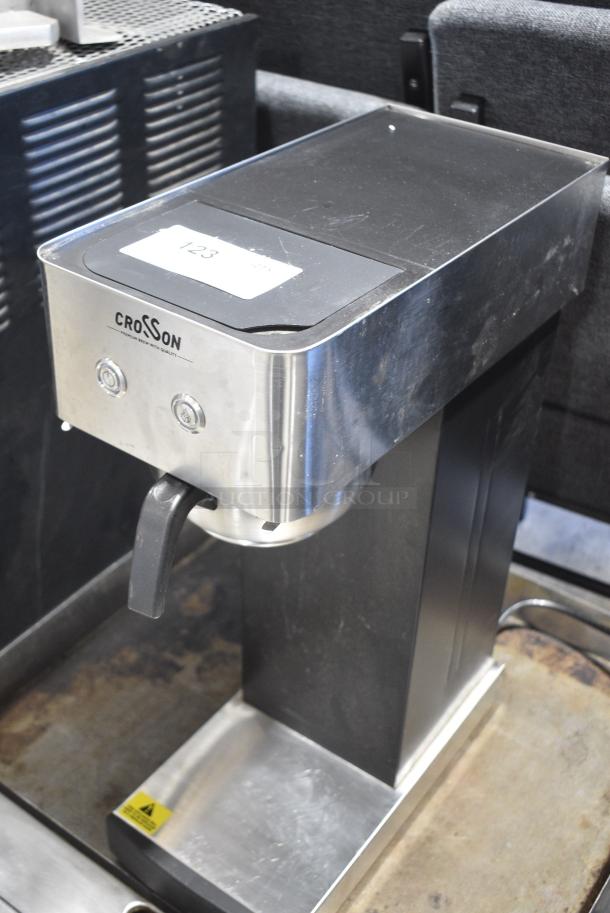 BRAND NEW SCRATCH AND DENT! 2024 Crosson CB-2.2Airpot Stainless Steel Countertop Coffee Machine w/ Air Pot. 120 Volts ,1 Phase. - Image 3 of 7