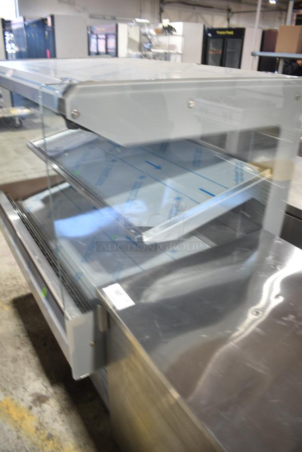 BRAND NEW SCRATCH AND DENT! 2016 BKI HSS4-2TSQ Stainless Steel Commercial Floor Style 2 Tier Warming Display Case Merchandiser. 230 Volts, 1 Phase. - Image 4 of 8
