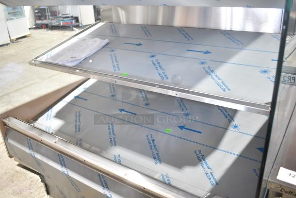 BRAND NEW SCRATCH AND DENT! 2016 BKI HSS4-2TSQ Stainless Steel Commercial Floor Style 2 Tier Warming Display Case Merchandiser. 230 Volts, 1 Phase. - Image 5 of 8