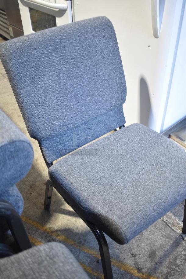 39 BRAND NEW SCRATCH AND DENT! Gray Stackable Chairs on Black Metal Frame. 39 Times Your Bid! - Image 2 of 6