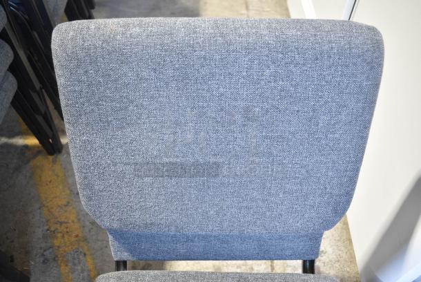 39 BRAND NEW SCRATCH AND DENT! Gray Stackable Chairs on Black Metal Frame. 39 Times Your Bid! - Image 4 of 6