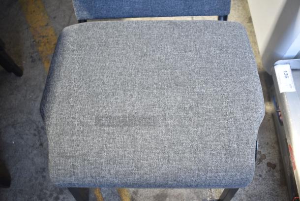 39 BRAND NEW SCRATCH AND DENT! Gray Stackable Chairs on Black Metal Frame. 39 Times Your Bid! - Image 5 of 6
