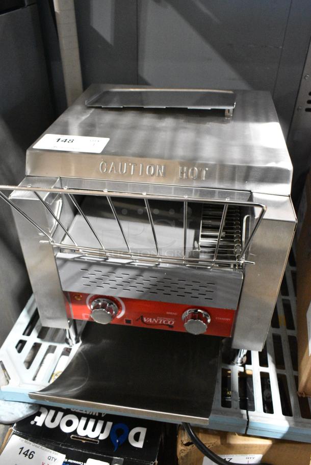 BRAND NEW SCRATCH AND DENT! Avantco 184T140 T140 Commercial 10" Wide Conveyor Toaster with 3" Opening. 300 Slices per Hour. 120 Volts, 1 Phase. Cannot Test Due To Plug Style - Image 1 of 8