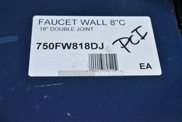 BRAND NEW SCRATCH AND DENT! 750FW818DJ Waterloo Wall-Mounted Faucet with 8" Centers and 18" Double-Jointed Swing Spout - Image 6 of 6