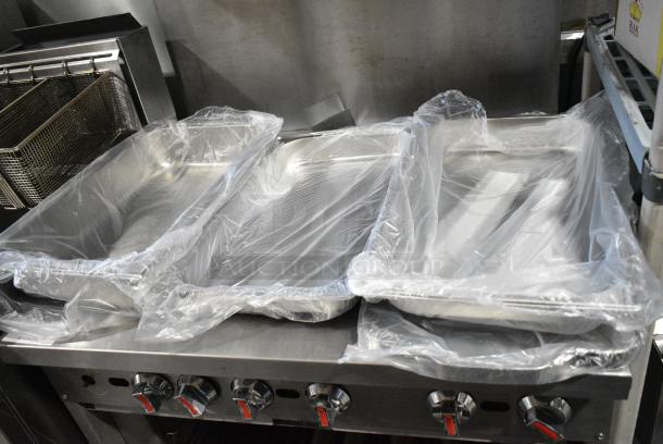 4 BRAND NEW SCRATCH AND DENT! Items Including Chafer Frame and Stainless Steel Drop In Bins.  4 Times Your Bid! - Image 1 of 4