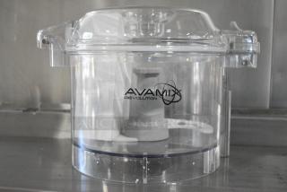 BRAND NEW SCRATCH AND DENT! AvaMix Revolution 9283BLCL34 3 Qt. Clear Plastic Bowl and Smooth "S" Blade for 1 hp Food Processors
