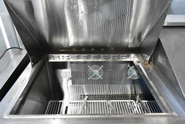 Stainless Steel Commercial Sandwich Salad Prep Table on Commercial Casters. 115 Volts, 1 Phase. Tested and Working! - Image 3 of 9