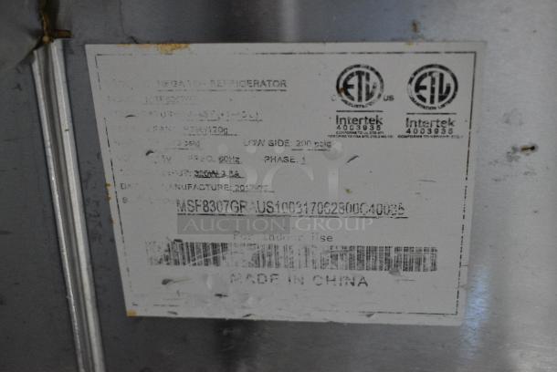 Stainless Steel Commercial Sandwich Salad Prep Table on Commercial Casters. 115 Volts, 1 Phase. Tested and Working! - Image 9 of 9