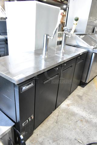 Migali C-DD72-3-HC Stainless Steel Commercial Direct Draw Kegerator w/ 2 Single Tap Towers. 115 Volts, 1 Phase. Tested and Working!