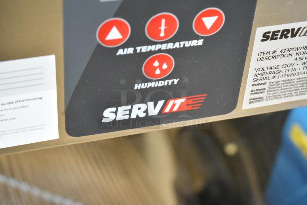BRAND NEW SCRATCH AND DENT! ServIt 423PDW18D1S 18" Full-Service Countertop Display Warmer with 4 Shelves. 120 Volts, 1 Phase. Tested and Working! - Image 3 of 7