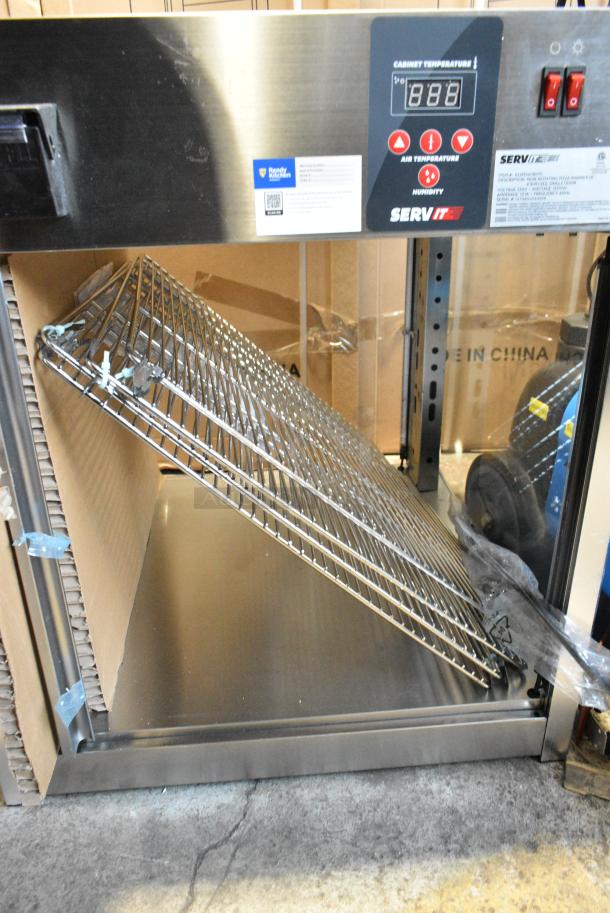 BRAND NEW SCRATCH AND DENT! ServIt 423PDW18D1S 18" Full-Service Countertop Display Warmer with 4 Shelves. 120 Volts, 1 Phase. Tested and Working! - Image 5 of 7