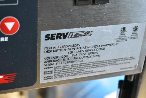 BRAND NEW SCRATCH AND DENT! ServIt 423PDW18D1S 18" Full-Service Countertop Display Warmer with 4 Shelves. 120 Volts, 1 Phase. Tested and Working! - Image 7 of 7