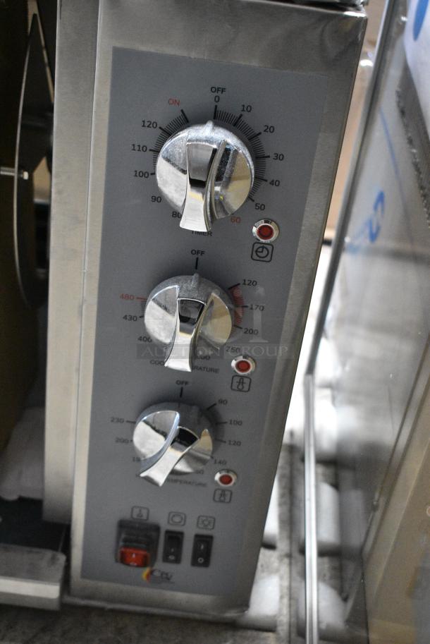 BRAND NEW SCRATCH AND DENT! Cooking Performance Group CPG Stainless Steel Commercial Countertop Electric Powered Rotisserie Oven. 240 Volts, 1 Phase. - Image 4 of 4