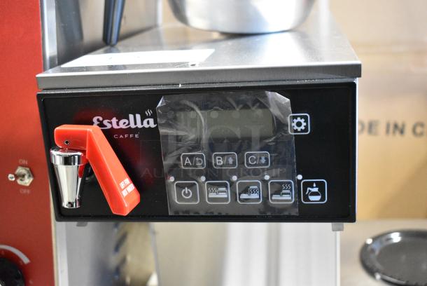 BRAND NEW SCRATCH AND DENT! Estella AIG3LAF Stainless Steel Automatic Coffee Maker with 3 Decanter Warmers and Digital Display. 120 Volts, 1 Phase. - Image 3 of 9