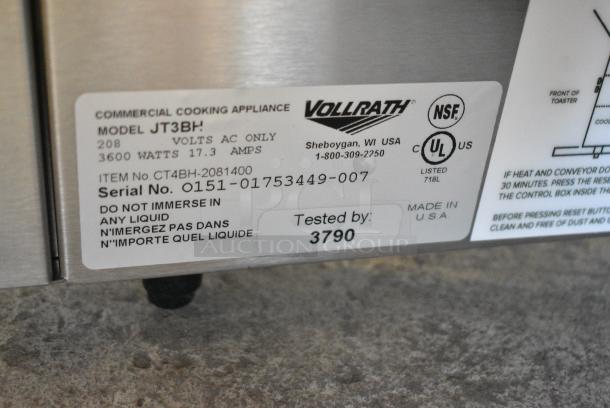 BRAND NEW SCRATCH AND DENT! Vollrath JT3BH Conveyor Toaster with 1 1/2"-3" Opening. 208 Volts, 1 Phase. - Image 11 of 13