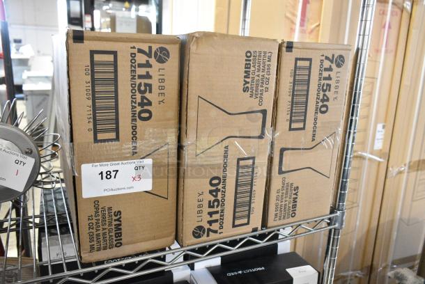 3 BRAND NEW SCRATCH AND DENT! Boxes of 12 Libbey Symbio 711540 Martini Glasses. 3 Times Your Bid! - Image 2 of 6