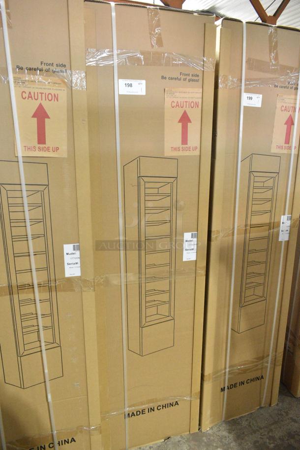 BRAND NEW IN BOX! Galaxy 177GDN5RBB Metal Commercial Single Door Reach In Cooler Merchandiser with Red, White, and Blue LED Lighting. 110-120 Volts, 1 Phase. - Image 2 of 3