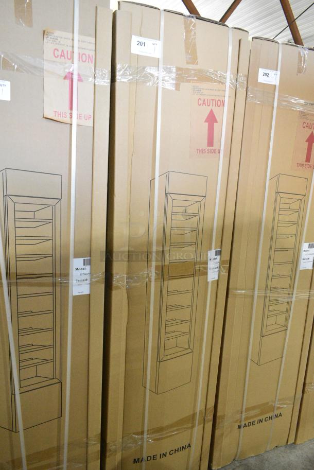 BRAND NEW IN BOX! Galaxy 177GDN5RBW Metal Commercial Single Door Reach In Cooler Merchandiser with Red, White, and Blue LED Lighting. 110-120 Volts, 1 Phase - Image 2 of 3