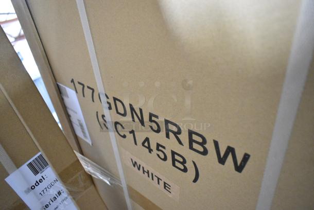 BRAND NEW IN BOX! Galaxy 177GDN5RBW Metal Commercial Single Door Reach In Cooler Merchandiser with Red, White, and Blue LED Lighting. 110-120 Volts, 1 Phase - Image 3 of 3