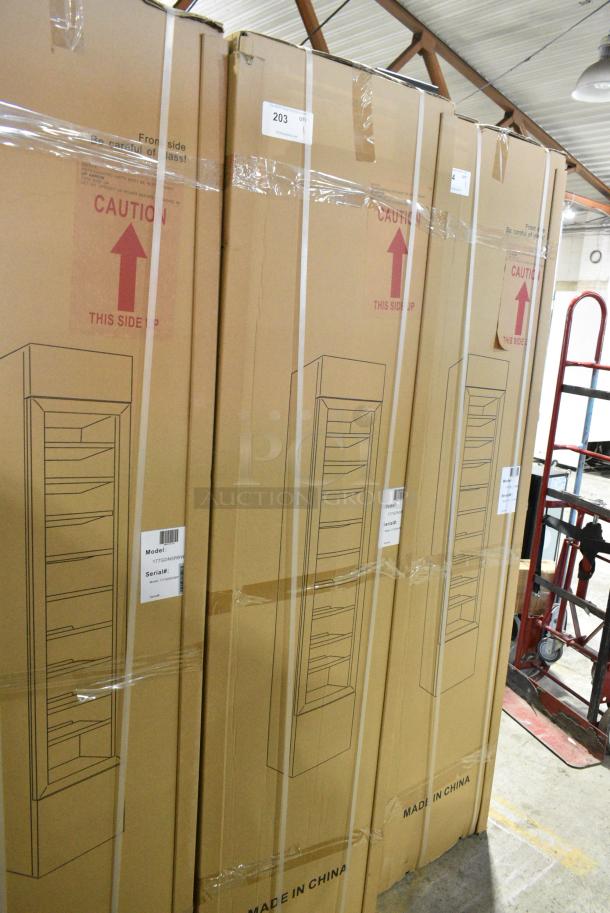 BRAND NEW IN BOX! Galaxy 177GDN5RBW Metal Commercial Single Door Reach In Cooler Merchandiser with Red, White, and Blue LED Lighting. 110-120 Volts, 1 Phase - Image 2 of 3
