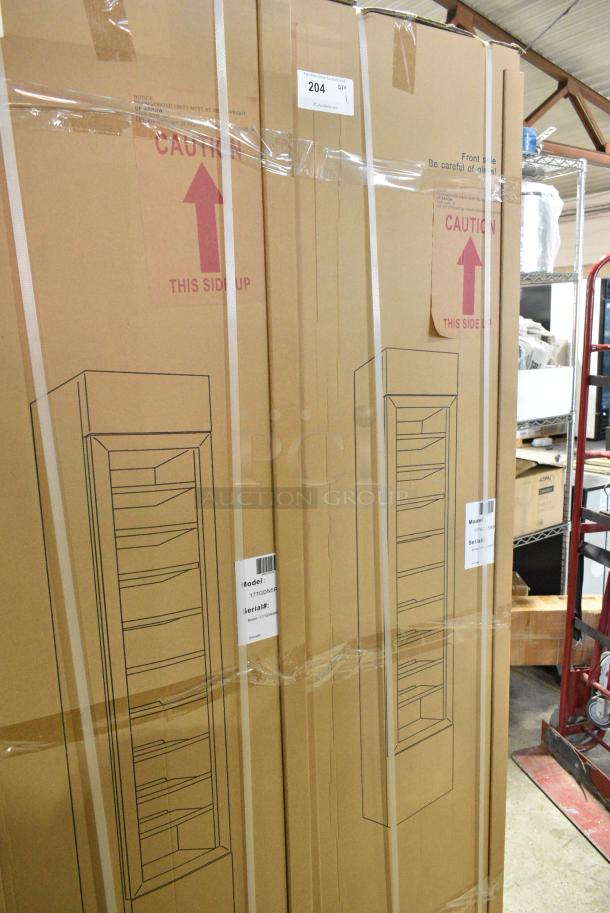 BRAND NEW IN BOX! Galaxy 177GDN5RBW Metal Commercial Single Door Reach In Cooler Merchandiser with Red, White, and Blue LED Lighting. 110-120 Volts, 1 Phase - Image 2 of 3