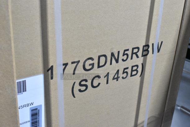 BRAND NEW IN BOX! Galaxy 177GDN5RBW Metal Commercial Single Door Reach In Cooler Merchandiser with Red, White, and Blue LED Lighting. 110-120 Volts, 1 Phase - Image 3 of 3