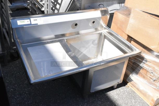 BRAND NEW SCRATCH AND DENT! Regency 600S1181818L Stainless Steel Single Bay Sink w/ Left Side Drain Board. - Image 2 of 7
