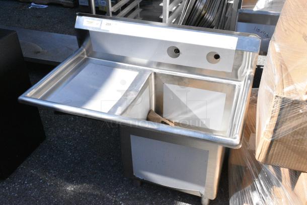 BRAND NEW SCRATCH AND DENT! Regency 600S1181818L Stainless Steel Single Bay Sink w/ Left Side Drain Board. - Image 3 of 7