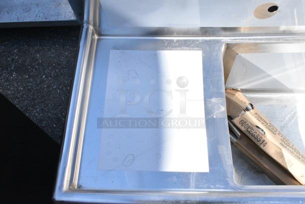 BRAND NEW SCRATCH AND DENT! Regency 600S1181818L Stainless Steel Single Bay Sink w/ Left Side Drain Board. - Image 6 of 7