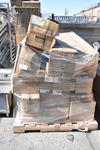 20 BRAND NEW SCRATCH AND DENT! Items Including 6902570BG Rubbermaid FG257088BEIG GroundsKeeper Beige Cigarette Receptacle, 35165002027 Cooking Performance Group 35165002027 Convection Oven Stacking Kit, Avantco 177COGASKET3 Replacement Door Gasket for CO-16 Countertop Convection Oven, Dinex DX330084 Turnbury 9 oz. Sage Insulated Bowl with Pedestal Base - 48/Case, 303FUSBOW35 Acopa Heika 35 oz. Black Matte Textured Stoneware Bowl - 12/Case, 164TCOLRD425 Lancaster Table & Seating 25 3/16" x 4 1/2" Standard Height Table Base Column and Rod. 20 Times Your Bid!
