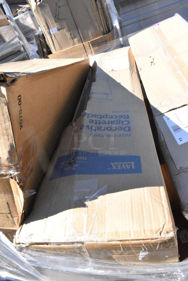 20 BRAND NEW SCRATCH AND DENT! Items Including 6902570BG Rubbermaid FG257088BEIG GroundsKeeper Beige Cigarette Receptacle, 35165002027 Cooking Performance Group 35165002027 Convection Oven Stacking Kit, Avantco 177COGASKET3 Replacement Door Gasket for CO-16 Countertop Convection Oven, Dinex DX330084 Turnbury 9 oz. Sage Insulated Bowl with Pedestal Base - 48/Case, 303FUSBOW35 Acopa Heika 35 oz. Black Matte Textured Stoneware Bowl - 12/Case, 164TCOLRD425 Lancaster Table & Seating 25 3/16" x 4 1/2" Standard Height Table Base Column and Rod. 20 Times Your Bid! - Image 6 of 13