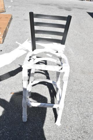 4 BRAND NEW SCRATCH AND DENT! Items Including 164BMTLADFR Black Metal Ladder Back Bar Height Chair. 4 Times Your Bid!