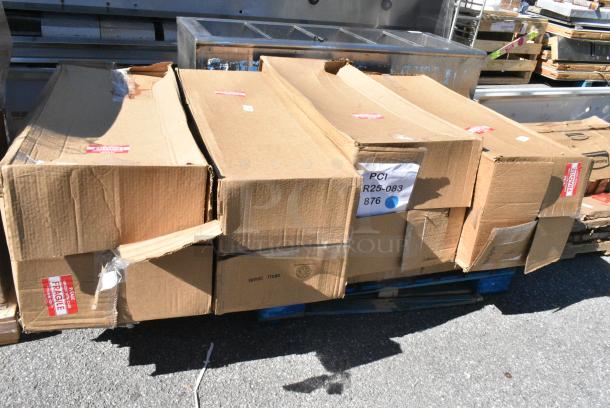 4 BRAND NEW SCRATCH AND DENT! Items Including 164BMTLADFR Black Metal Ladder Back Bar Height Chair. 4 Times Your Bid! - Image 2 of 6
