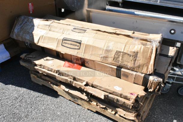 8 BRAND NEW SCRATCH AND DENT! Items Including 600PR302K Regency 30 Pan End Load Bun / Sheet Pan Rack with Non-Marking Casters - Unassembled, Libman 1038 24" Straight Floor Squeegee with 60" Wood Handle - 6/Pack. 8 Times Your Bid! - Image 2 of 7