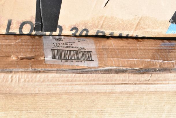 8 BRAND NEW SCRATCH AND DENT! Items Including 600PR302K Regency 30 Pan End Load Bun / Sheet Pan Rack with Non-Marking Casters - Unassembled, Libman 1038 24" Straight Floor Squeegee with 60" Wood Handle - 6/Pack. 8 Times Your Bid! - Image 4 of 7