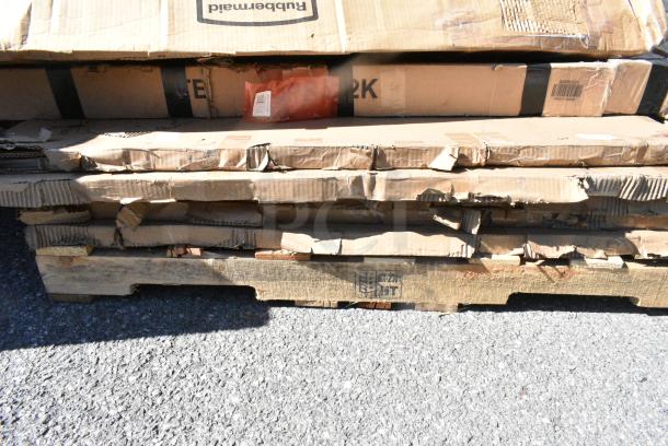 8 BRAND NEW SCRATCH AND DENT! Items Including 600PR302K Regency 30 Pan End Load Bun / Sheet Pan Rack with Non-Marking Casters - Unassembled, Libman 1038 24" Straight Floor Squeegee with 60" Wood Handle - 6/Pack. 8 Times Your Bid! - Image 5 of 7