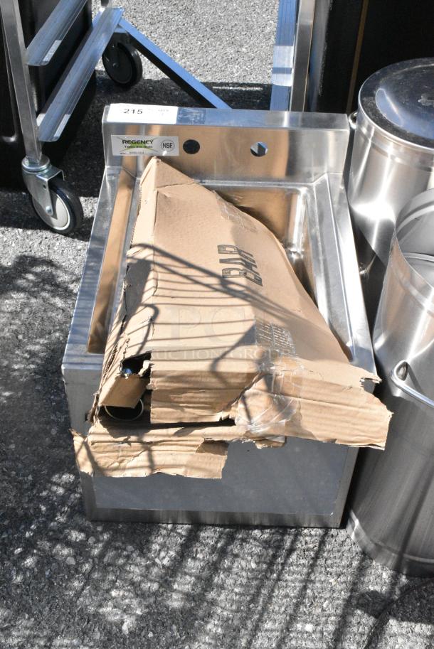 BRAND NEW SCRATCH AND DENT! Regency 600B21014 2 Bowl Underbar Sink with One Drainboard - 36" x 18 3/4" - Right Drainboard - Image 2 of 4