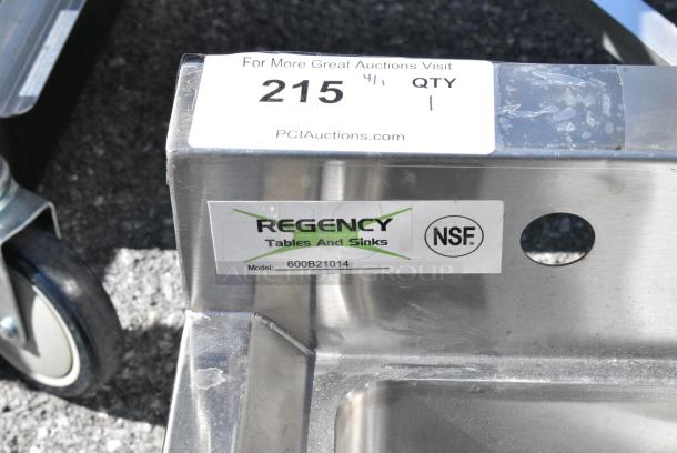 BRAND NEW SCRATCH AND DENT! Regency 600B21014 2 Bowl Underbar Sink with One Drainboard - 36" x 18 3/4" - Right Drainboard - Image 4 of 4